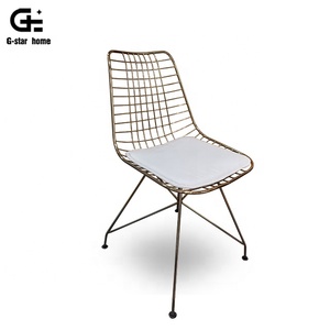Gstar Mobilier Design En Métal Doré Rose Cadre DKR Fil <span class=keywords><strong>Bikini</strong></span> Dinant la Chaise avec siège EN PU - Product Image 1