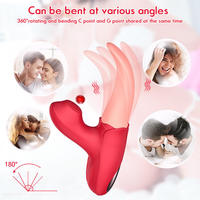 Vibrateurs Réalistes Effet Lèche-Langue et Succion, Jouets Sexuels pour Femme, Stimulateur Clitoridien Point G, Jouets Sexuels pour la Masturbation Féminine - Offre Spéciale