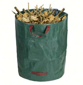 1 paquet de sacs à déchets de jardin réutilisables ronds, 150 g/m², sac à feuilles vierge, pochette pliable en PE, sacs à feuilles Fronto - Product Image 1