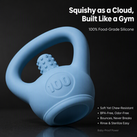 Jouet en silicone pour bébé, Kettlebell doux et sûr, pour nourrissons et jeunes enfants, non toxique, sans BPA, personnalisable OEM ODM, vente en gros
