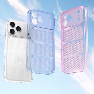 Coques de téléphone en TPU transparent coloré à mailles respirantes, best-sellers de l'été de l'usine BAILI pour <span class=keywords><strong>iPhone</strong></span> <span class=keywords><strong>11</strong></span> PM/14 PRO/16 Plus/17 Pro Max - Product Image 5