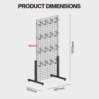 Présentoir de Magasin de Perruques en Métal Robuste Moderne Personnalisé à Simple Face, Étagères d'Affichage pour Extensions de Cheveux 4/8 Niveaux, Finition Poudrée