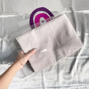 Pabrikan Cina untuk kaus plastik murah kantung kemasan transparan bening tas poli selofan plastik