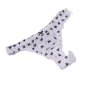 Sous-vêtements pour femmes, dentelle à volants, maille transparente, string sexy, vêtements de mode pour femmes - Product Image 3