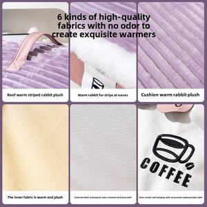 نمط صلب للشتاء الدفء مغلق عش الحيوانات الأليفة مع ميزة قابلة للإزالة والغسيل للقطط المعبأة في الكرتون - Product Image 3