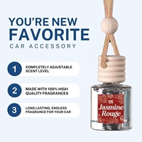 Lot de 4 diffuseurs de parfum liquide modernes en verre pour voiture, à suspendre, à évaporation naturelle, longue durée, aromathérapie