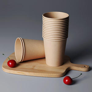 4oz 8oz 12oz desechable de una sola pared logotipo personalizado taza de papel de café para beber caliente con tapa PS - Product Image 4