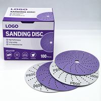 Papier abrasif céramique violet 6 pouces (150 mm) à fixation auto-agrippante pour usine OEM/ODM, idéal pour le ponçage automatique, le remplissage de carrosserie et le ponçage de métaux durs