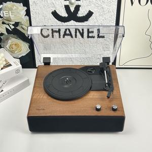 Haut-parleur rétro créatif avec lecteur de disques vinyles intégré, usinage CNC, cadeau d'anniversaire - Product Image 3