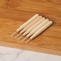 Brosse interdentaire en bambou écologique avec manche en bois, brosse conique en forme de I pour espaces entre les dents, nettoyeur dentaire pour appareils orthodontiques, vente en gros