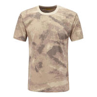 T-shirt à manches courtes en polyester à séchage rapide, motif camouflage désertique numérique, col rond, pour entraînement tactique et travail en extérieur – Vente en gros