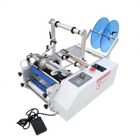 Machine d'étiquetage de bouteilles semi-automatique de table YETO pour bouteilles en verre, en métal, shampooing, lotion, pot, boîte, bouteille de vin, auto-adhésive