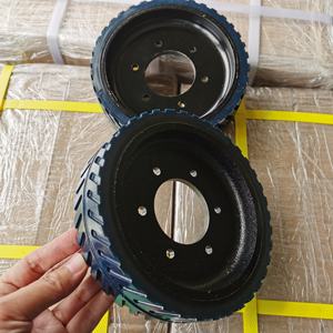 Rueda de transmisión de Robot <span class=keywords><strong>AGV</strong></span> PU, alta calidad, industrial, hierro fundido, espiga - Product Image 2