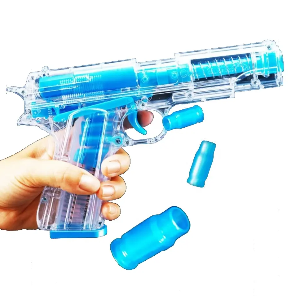 Lumineux 1911 Shell Éjectant Jouet Pistolet Pistolet Transparent EVA Sécurité Balles Molles Pistolet Jouet Mousse Dart Blaster Balle Pistolets Arme