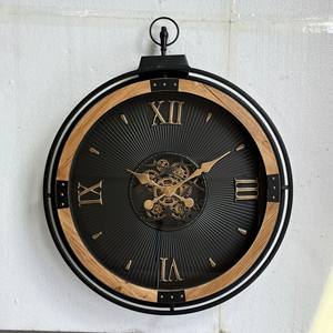 Horloge murale en métal à face unique <span class=keywords><strong>de</strong></span> 30 pouces Super grande <span class=keywords><strong>montre</strong></span> <span class=keywords><strong>de</strong></span> poche <span class=keywords><strong>aiguille</strong></span> d'engrenage mobile vintage contemporaine pour le salon - Product Image 4