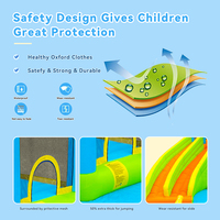 Parc aquatique gonflable USA Stock avec château sauteur et toboggans pour enfants