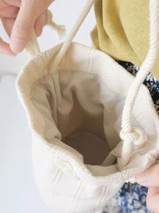 Bolsa de Lino para Mujer, Venta Directa de Fábrica, Bolsa de Almacenamiento con Cordón de Algodón, Bolsa Cruzada Reciclable para Auriculares y Teléfonos Móviles - Product Image 2