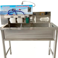 Machine à laver les baskets semi-automatique commerciale 2026 avec nettoyage à l'eau froide en acier inoxydable