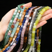 JD GEMS Vente en gros de perles carrées en pierre naturelle pour la fabrication de bijoux DIY