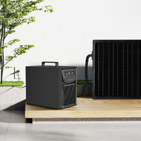 Centrale Électrique Solaire Portable 60Ah 768Wh LiFePO4 Onduleur à Onde Sinusoïdale Pure Contrôleur Solaire MPPT 1000W Démarreur de Secours Externe