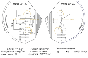Bán buôn Trung Quốc nhà máy 1.499 1.50 tiến bộ multifocal ống kính quang học - Product Image 4