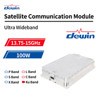 Module SSPA GaN Dewin Ku Band 100W 13,75-15 GHz, amplificateur de puissance à semi-conducteurs pour communication satellite, système PA RF haute puissance