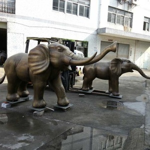 Moderno escultura al aire libre jardín decoración artesanía de Metal de bronce <span class=keywords><strong>Gran</strong></span> Fuente del elefante estatua - Product Image 4