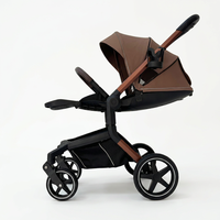 Système de poussette multifonctionnel 4 en 1 pour bébé, pliable, compact, avec siège auto, grandes roues, portable, réversible, pour nouveau-né