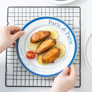 Plato de Postre Plano Estilo Nórdico <span class=keywords><strong>Paris</strong></span>, Plato para Desayuno, Vajilla de Cerámica, Apto para Microondas y Lavavajillas, para el Hogar - Product Image 4