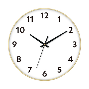 2024 mới phong cách Trung Quốc gỗ hạt tre hạt chải im lặng tối giản Đồng hồ phòng khách nhựa đơn giản Đồng hồ treo tường tròn - Product Image 2