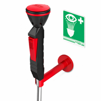 Accessoires de laboratoire populaires : Lave-œil de sécurité à sortie unique en laiton massif, à poser sur table, avec buse unique et cache-poussière