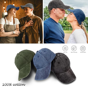 Lot de 3 casquettes de baseball en coton lavé vintage unisexe classique chapeau de papa bord incurvé réglable 5 panneaux profil bas sergé pour hommes femmes - Product Image 6