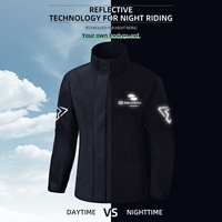 Combinaison de pluie réfléchissante pour moto, veste et pantalon imperméables, ensemble pour homme et femme, équipement de pluie pour la conduite nocturne, sans PFAS, conforme aux normes européennes, pour l'extérieur