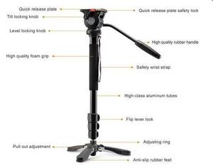 <span class=keywords><strong>Meilleur</strong></span> prix pour un <span class=keywords><strong>trépied</strong></span> unipode en aluminium pour la photographie et la vidéo en extérieur - Product Image 2