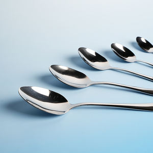 Juego de cubiertos de plata con cucharas de cena y postre de acero inoxidable en stock de fábrica al por mayor - Product Image 5