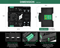 Module de Commutation Automatique/Manuelle (ATS) Solaire PV - Commutateur de Transfert Dédicacé 2P 32A 63A pour Alimentation Ininterrompue