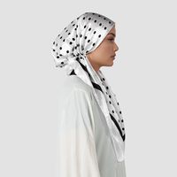 Nouveauté transfrontalière la plus vendue : Hijabs malaisiens minimalistes et tendance pour femmes, bonnets foulards élastiques à pois