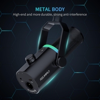 FEELWORLD PM1-AS XLR/USB Dynamisches Mikrofon für Podcasting, Aufnahmen, Gaming, Live-Streaming mit Mikrofonarm