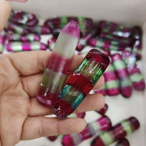 Sin Cortar 4 #   y 73 #   Corindón Bicolor en Bruto, Materia Prima Sintética para la Fabricación de Gemas Sueltas - Product Image 6