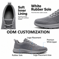 Sepatu Lari Pria Model Jalan Kaki, Sol MD Mesh Ultra Ringan dan Bernapas, Warna Kustom Grosir Laris untuk Latihan, Gym, dan Aktivitas Luar Ruangan