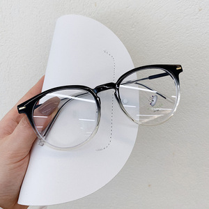 Nouvelles montures de lunettes anti-lumière bleue TR90, forme ronde ovale pour femmes, taille moyenne, verres AC anti-UV, pont nasal standard - Product Image 3