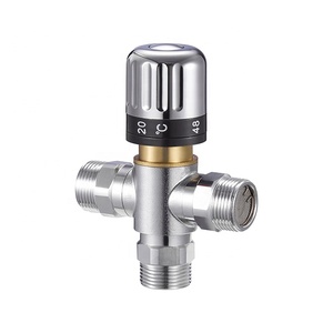 Válvula <span class=keywords><strong>mezcladora</strong></span> de ducha termostática de latón de 3 vías cromada para <span class=keywords><strong>agua</strong></span> caliente eléctrica Solar BJ45006 - Product Image 3
