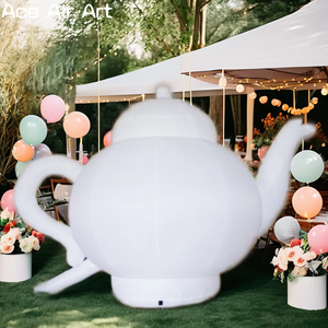 กาน้ำชาเป่าลมขนาดยักษ์ออกแบบโลโก้ได้ตามต้องการโมเดลกาน้ำชาแบบพองได้สำหรับการโฆษณากลางแจ้ง - Product Image 5