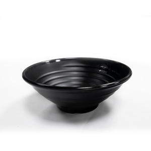 Bols en mélamine de Style <span class=keywords><strong>japonais</strong></span> givré en plastique noir de haute qualité de 7.5/8/8 pouces Technique personnalisée bol de nouilles Ramen - Product Image 2