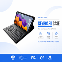 Funda con Teclado Inalámbrico para Tab S7 de 11 Pulgadas con Interfaz USB Tipo C, Compatible con Android/iOS/Tabletas