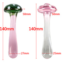 Lootee XG-GS099 Plug anal en verre en forme de champignon sexy pour femmes et hommes, dilatateur vaginal et anal, masturbateur