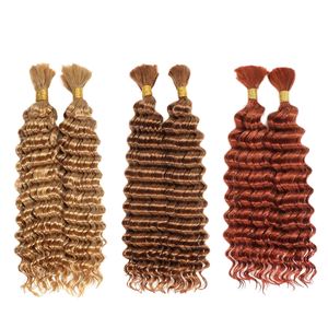 Nueva llegada para mechones de cabello humano rizado degradado P4/27 trenzado de ondas profundas trenzado profesional Boho trenzado sin nudos - Product Image 4
