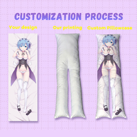Oreiller corporel carré personnalisé imprimé motif anime et dessin animé pour les jambes 180x60cm 71x24in pour usage domestique