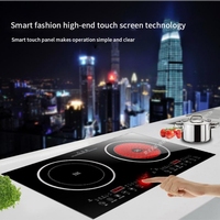 Cuisinière à induction à double brûleur intégrée portable de qualité supérieure avec Hotpot Function-2200W contrôle tactile (utilisation à la maison/hôtel/restaurant)