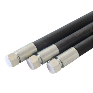 Résistance à hautes températures tressée à haute pression flexible de fil d'acier en caoutchouc synthétique de tuyau hydraulique coupant la longueur faite sur commande - Product Image 1